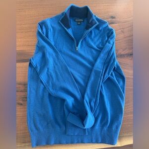 Banana Republic Men's Zip-Up Sweater in Rich Blue